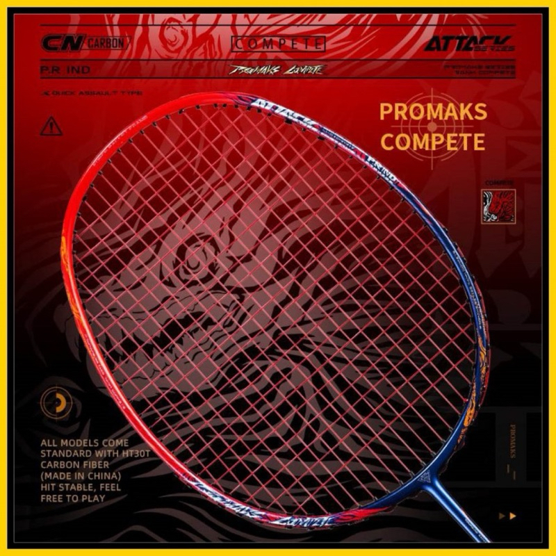 P.R IND Badminton Racket Promaks Compete (Purui/PR) 浦锐猎空C ...