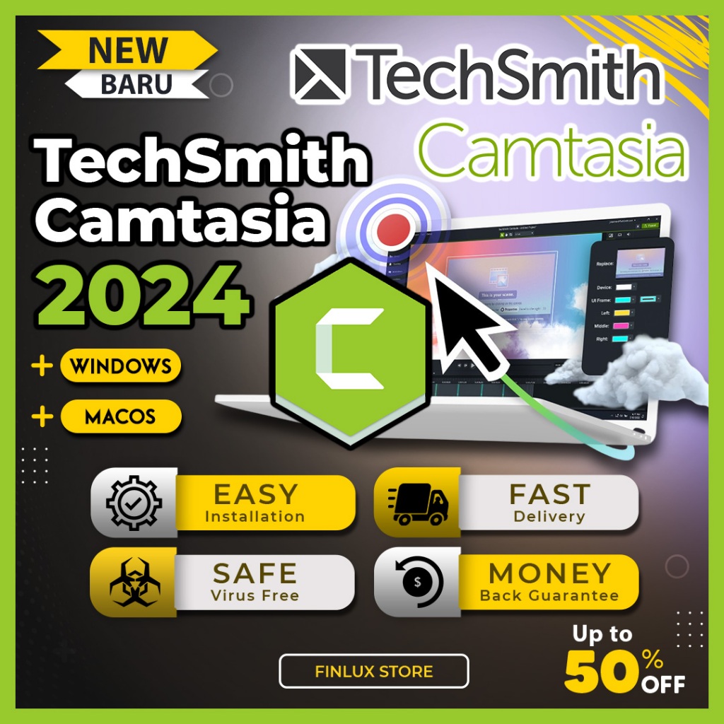 TechSmith Camtasia 2024 v24.0 Latest Lifetime For Windows & McOS (64 ...