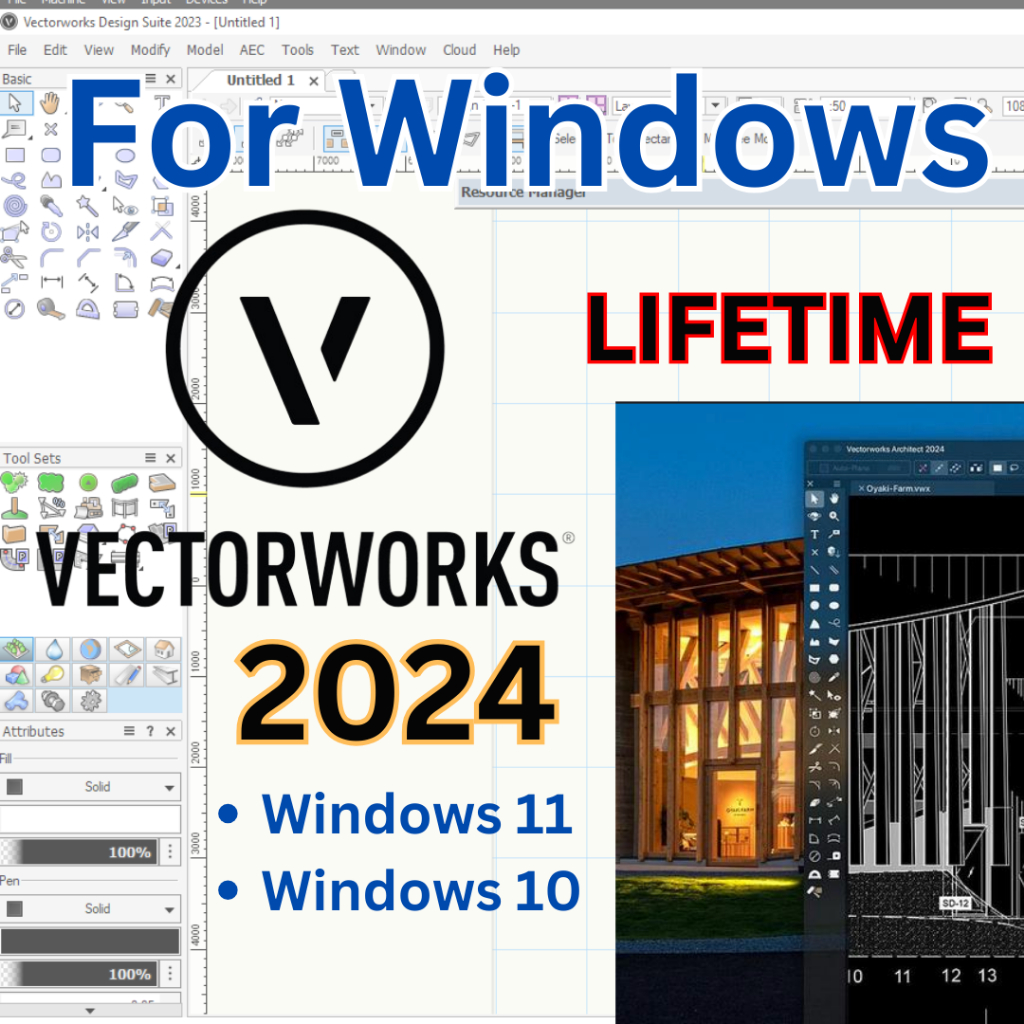 WE INSTALL FOR YOU FOR WINDWS 10/ 11/ 8 /7 Vectorworks 2024 For