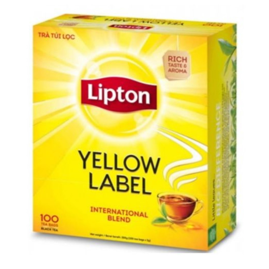 Lipton Yellow Label Black Tea, International Blend 100 Tea Bags X 2g ...