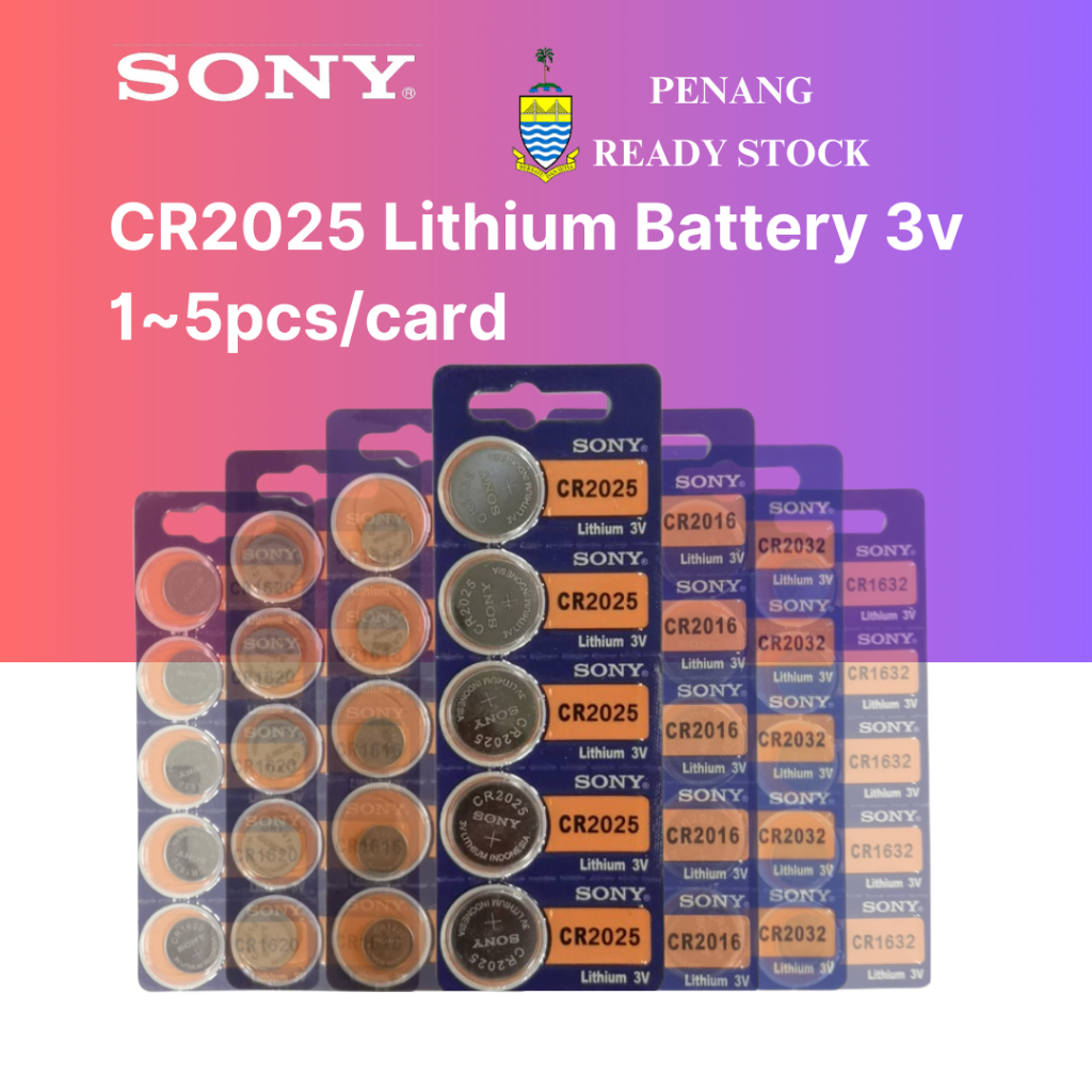 Sony CR2025 Original Lithium Battery 3v DL2025 2025 电池 Bateri Wholesale ...