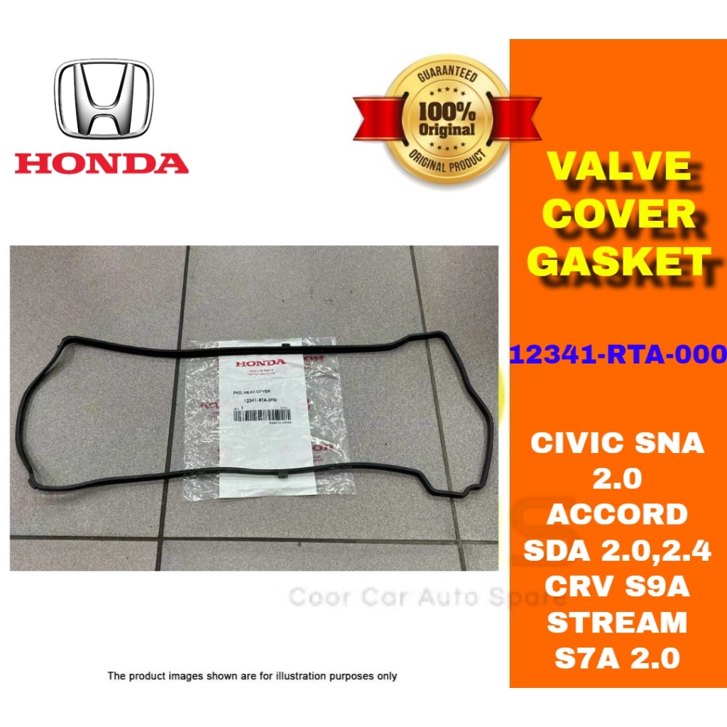 HONDA ENGINE K20 VALVE COVER GASKET 12341-RTA-000 CIVIC SNA ACCORD SDA ...