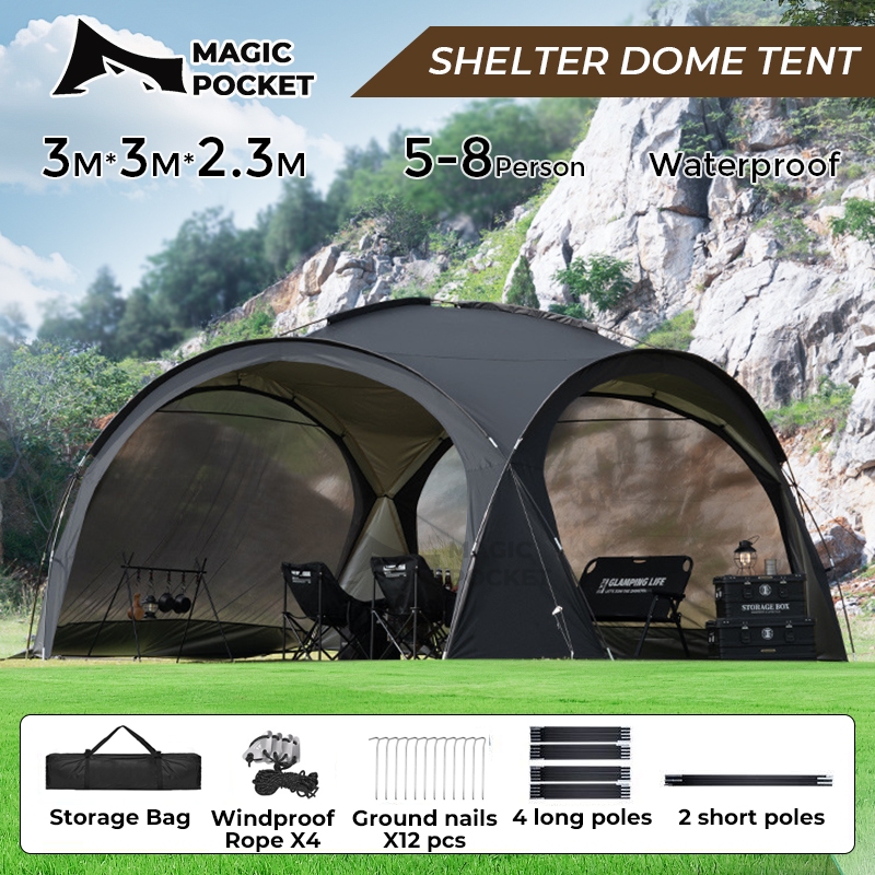 Camping Outdoor Dome Shelter Dome Tent Waterproof Flysheet transparent ...