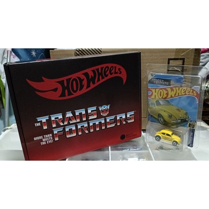 seal box Hotwheels X Hasbro Transformers Optimus prime dan bumblebee