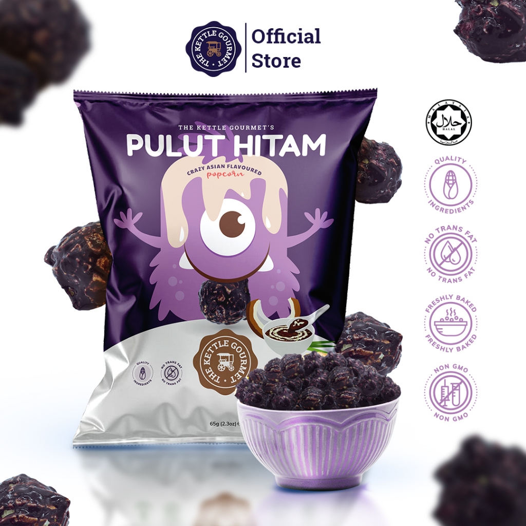 The Kettle Gourmet Pulut Hitam Popcorn (65g) | Shopee Malaysia