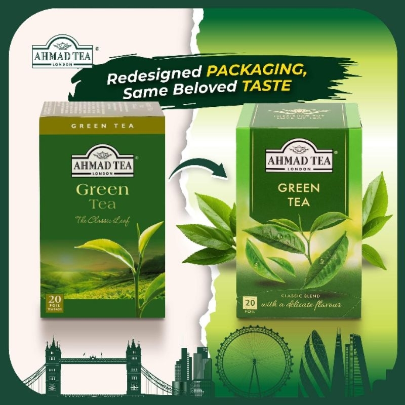 Ahmad Tea London Detox Loss Weight Green Tea Jasmine Darjeeling English