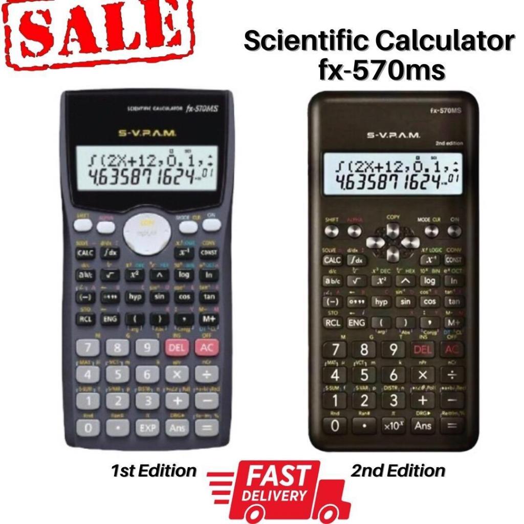 Scientific Calculator FX 570ms 2nd 1st Edition fx570ms 570 Kalkulator Saintifik Shopee Malaysia