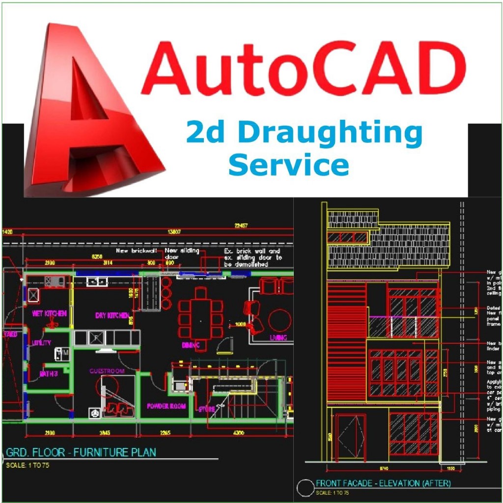 AUTOCAD 2D Draughting service/Interior Design/Office Home Retail layout ...