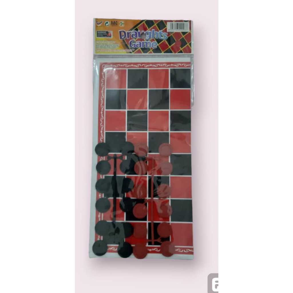 [Ready Stock] Checker Game Red Black Chess Paper Boardgame / SMALL ...