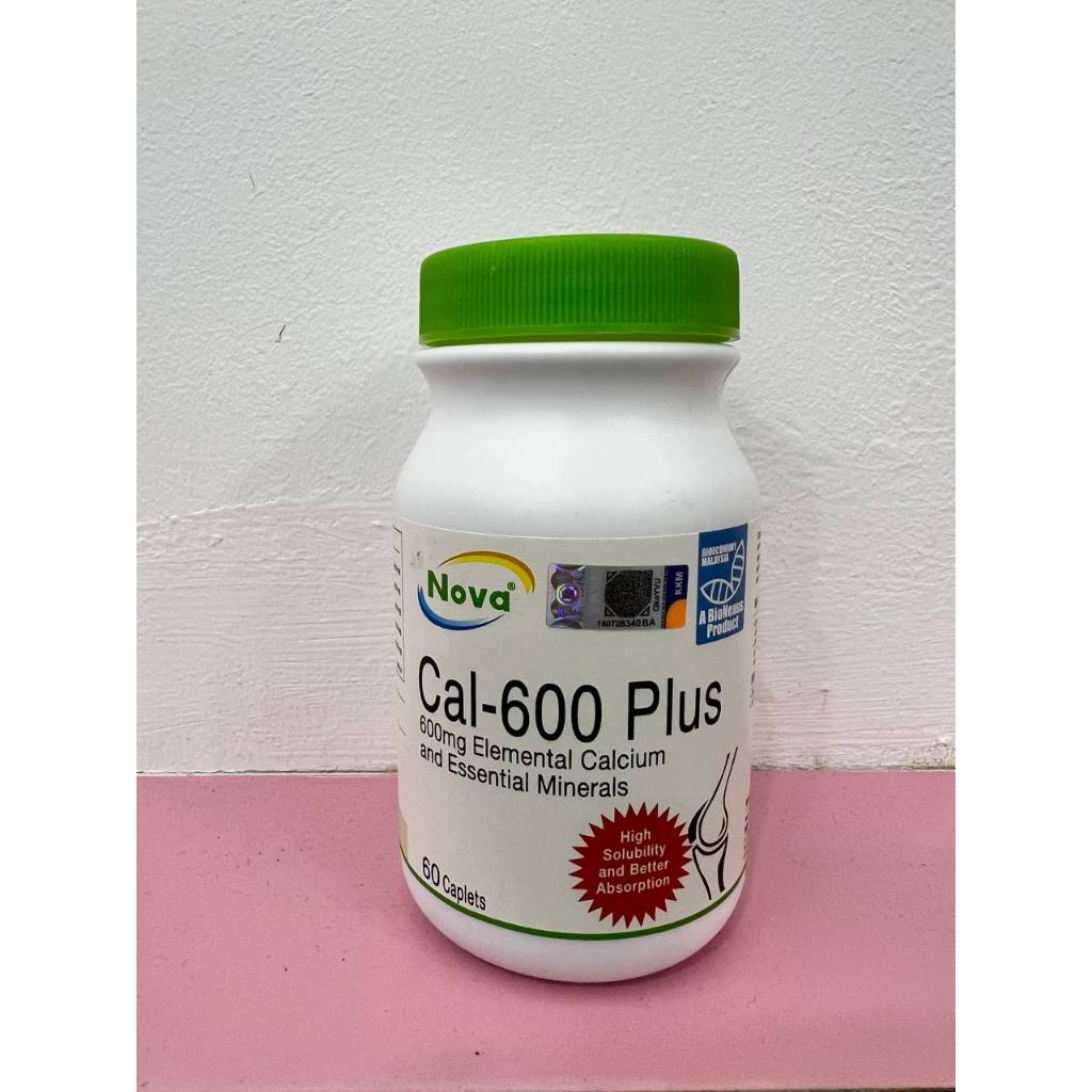 Nova Cal-600 Plus 600mg Elemental Calcium and Essential Minerals ...