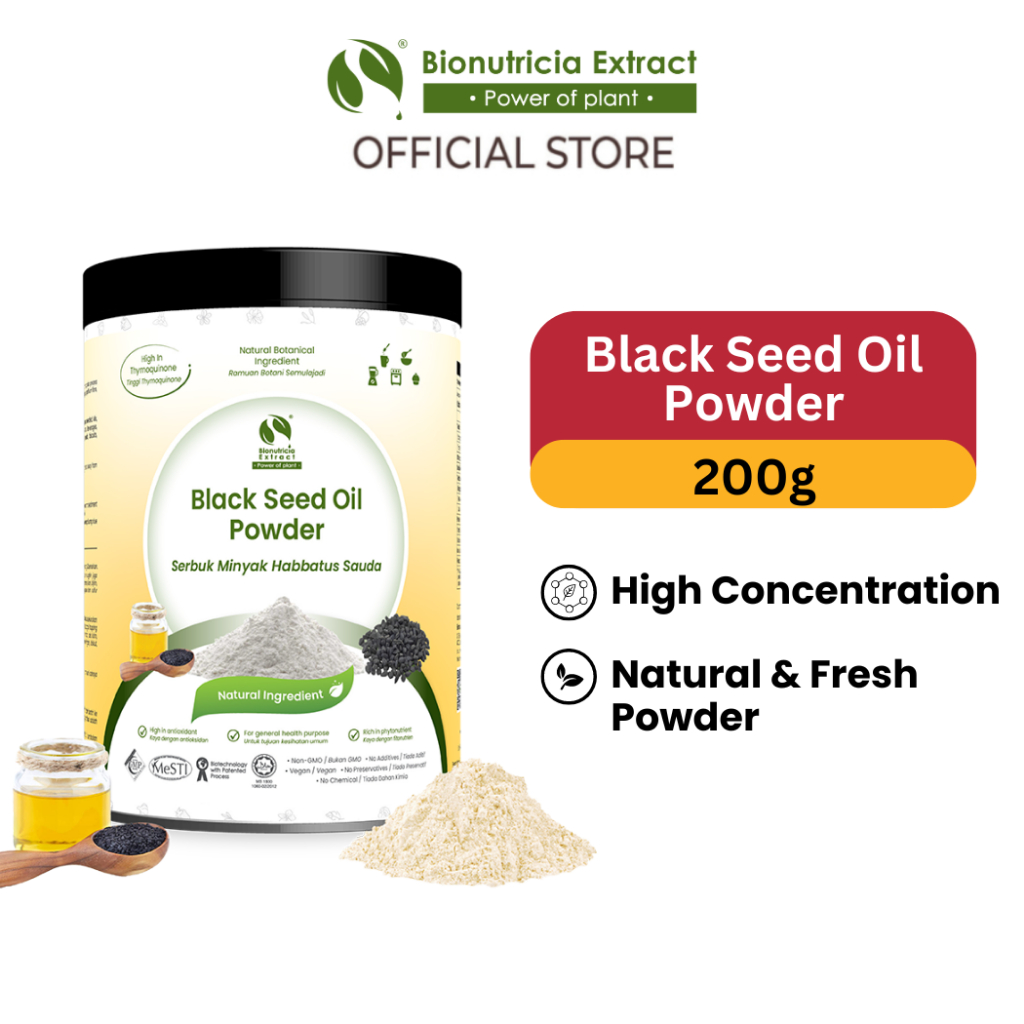 Bionutricia Black Seed Oil Powder 200g Shopee Malaysia