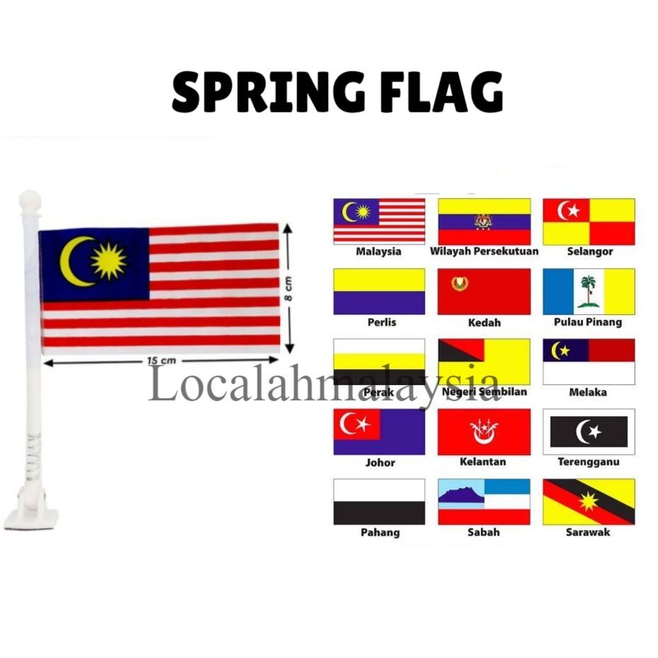 Spring Flag Bendera Malaysia / Motor Car Flag All States | Shopee Malaysia