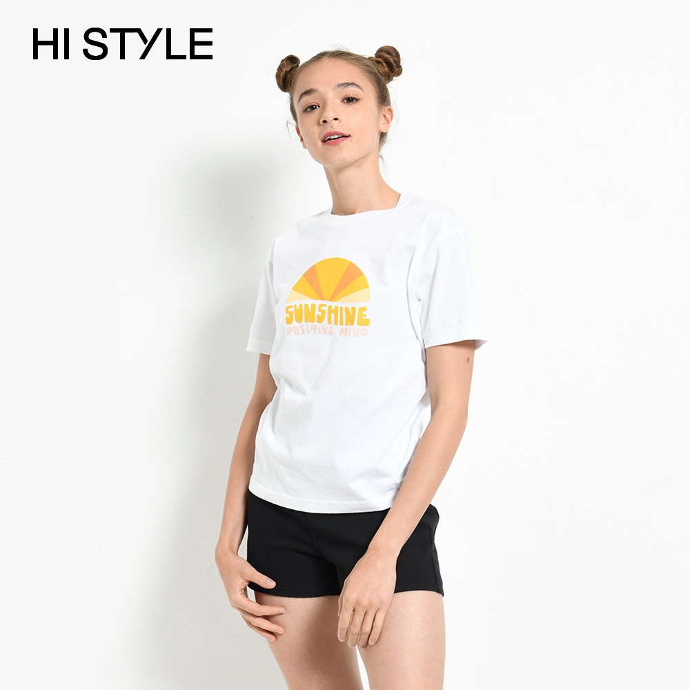 HI STYLE Women Graphic Short Sleeve T-Shirt - White - FVE410424 / Baju ...