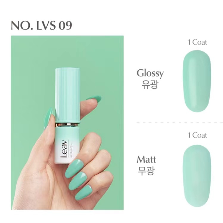 Vernis à Ongles Gel Leav - Coffret 8 Couleurs Syrup - K-Beauty - Effet Glacé