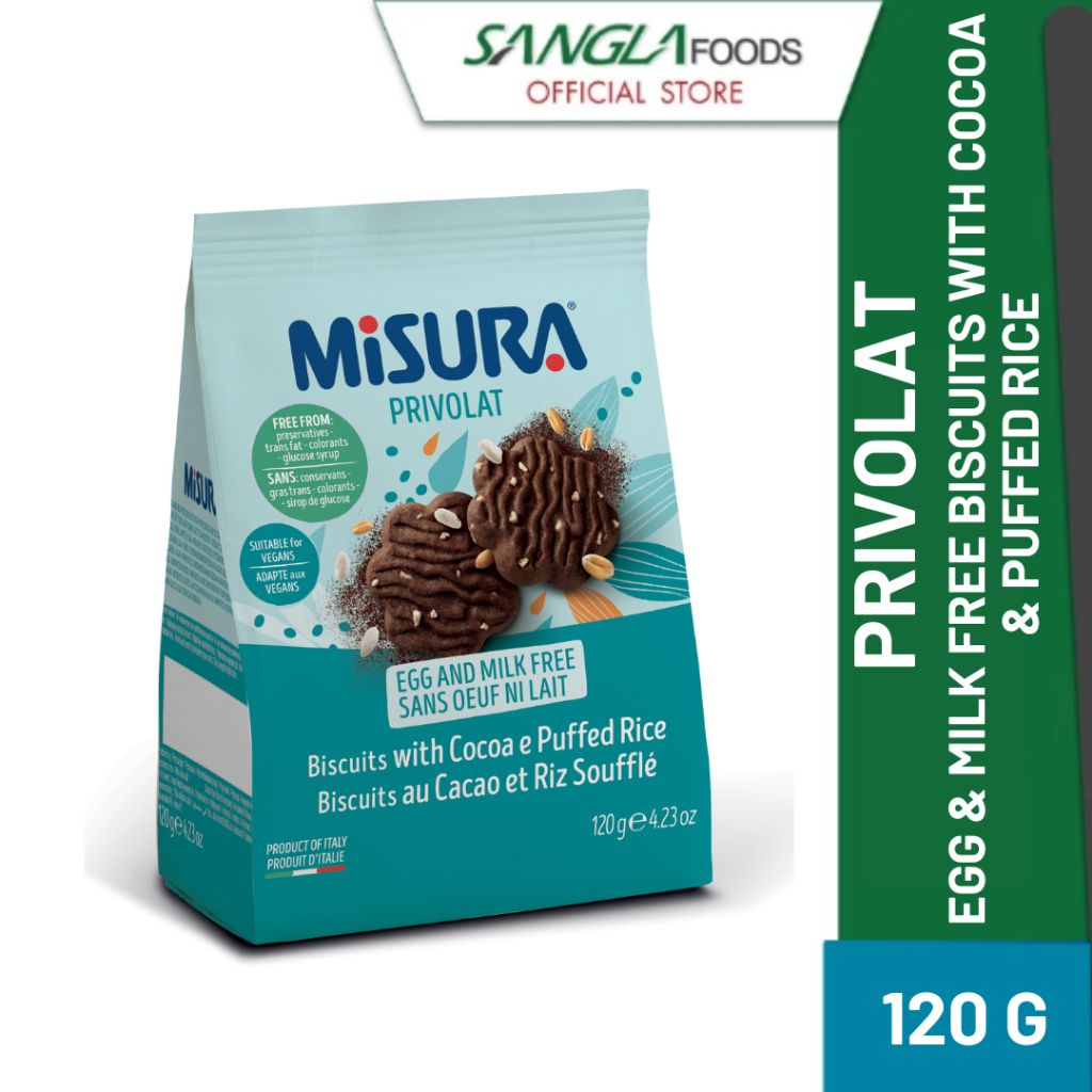 Misura Privolat (Egg & Milk Free) Biscuits with Cocoa and Puffed Rice ...