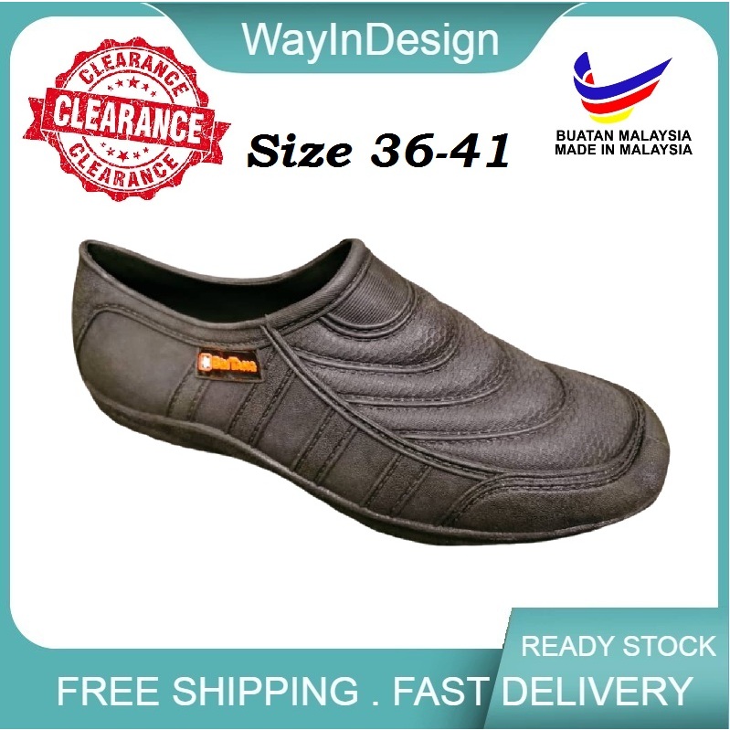 Kasut Getah Waterproof PVC Rubber Shoe Kampung Adidas Hiking ShoesI ...