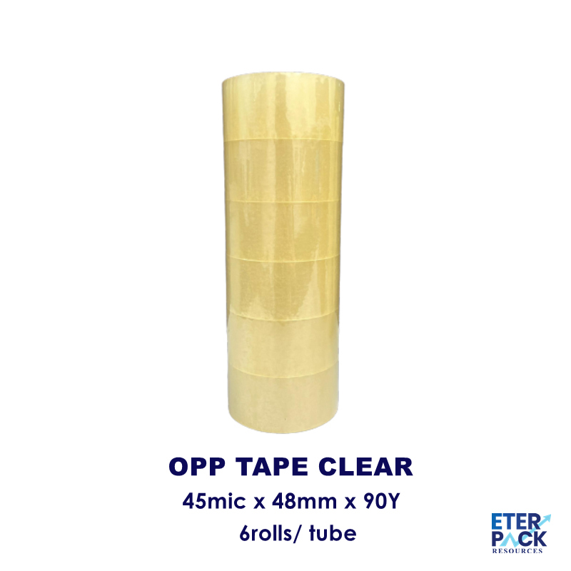 Direct Factory- 6 Rolls OPP Tape Clear / Brown / Fragile Tape 48mm 24mm ...