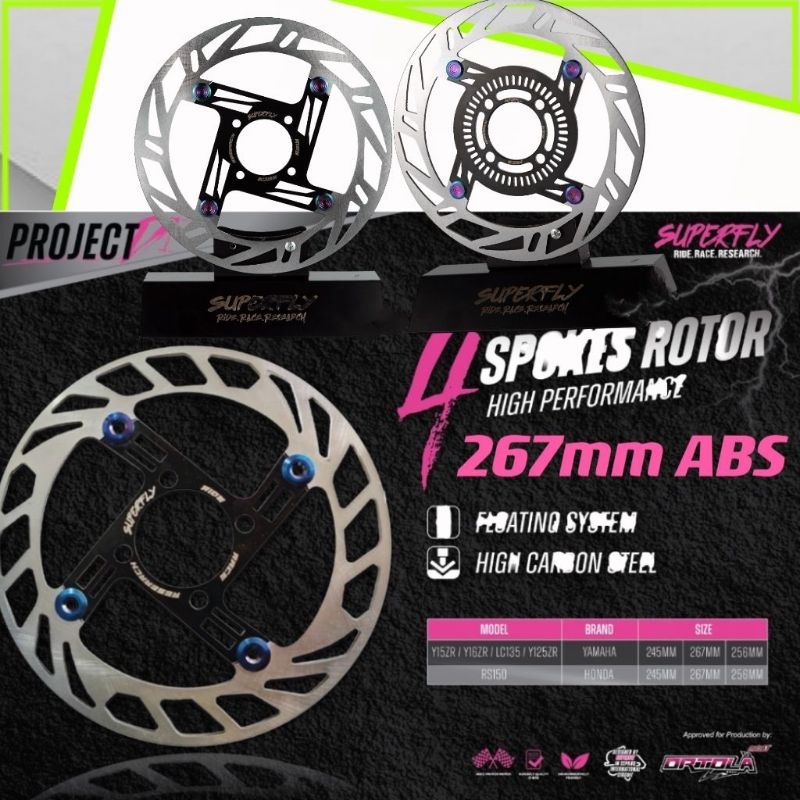 superfly disc floating D4 245MM 267MM 200MM 203MM Y15 Y15ZR Y16 ABS ...