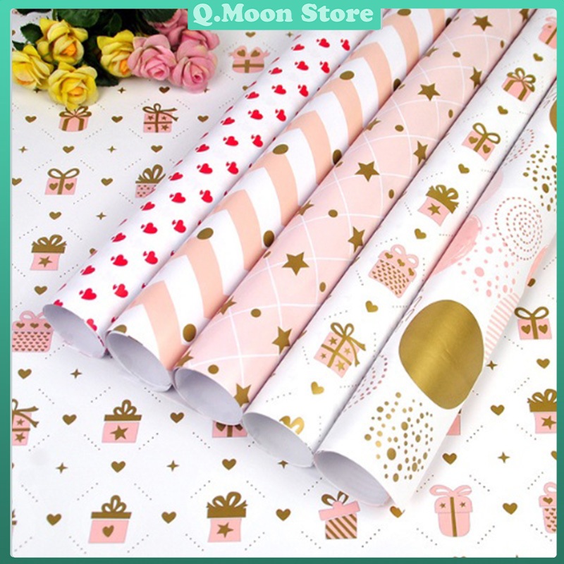 Q Moon Store 90gsm 75cmx51cm Premium Gift Wrapping Paper Kertas Hadiah ...