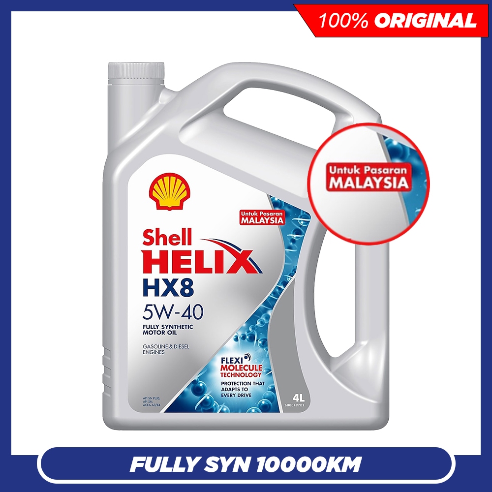 Untuk Pasaran Malaysia Shell Helix Hx8 5w40 Fully Synthetic Engine Oil 4l Malaysia 5w 40 