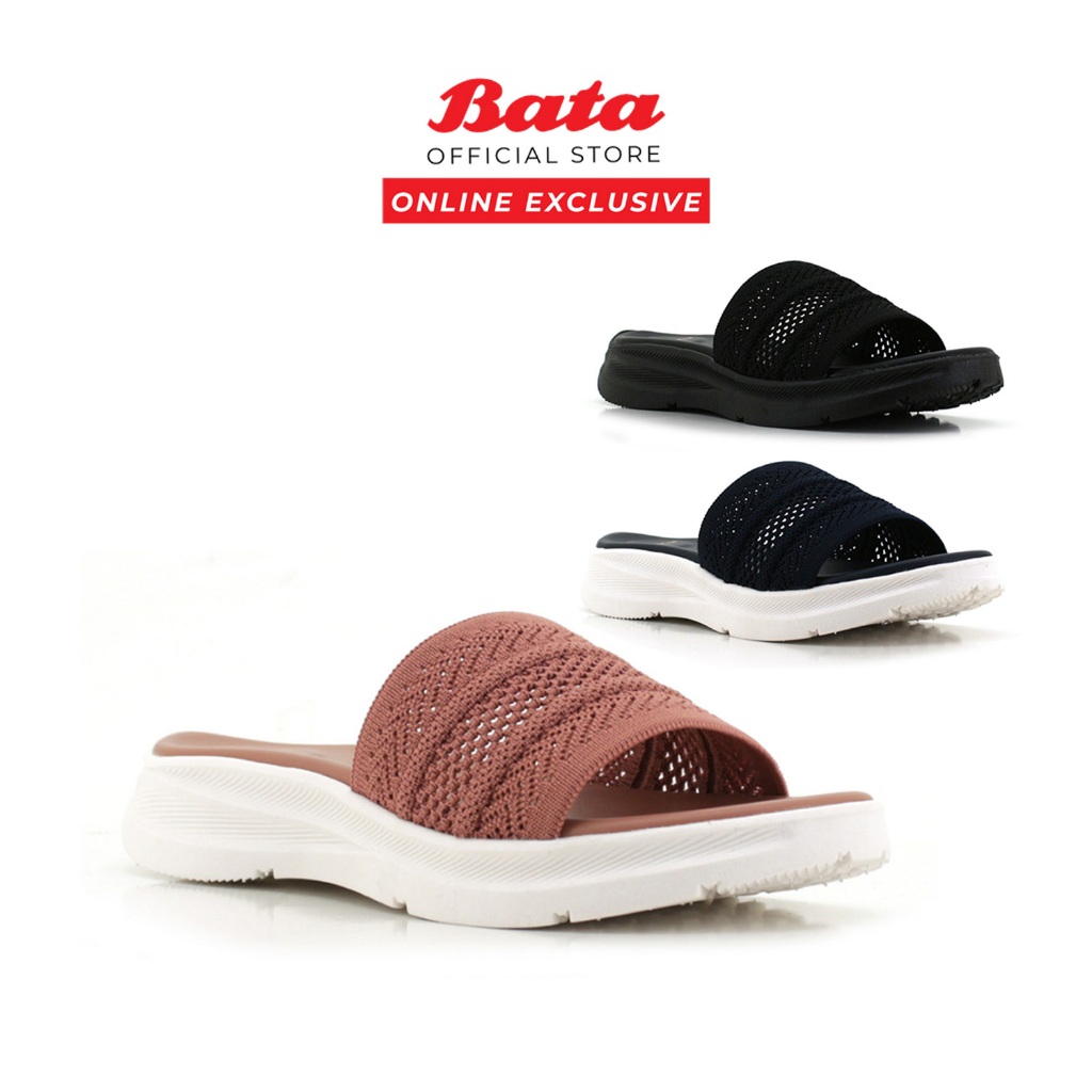 Online Exclusive BATA Baggy Women Pink Black Navy Mule 5805031 5806031 5809031 Shopee Malaysia