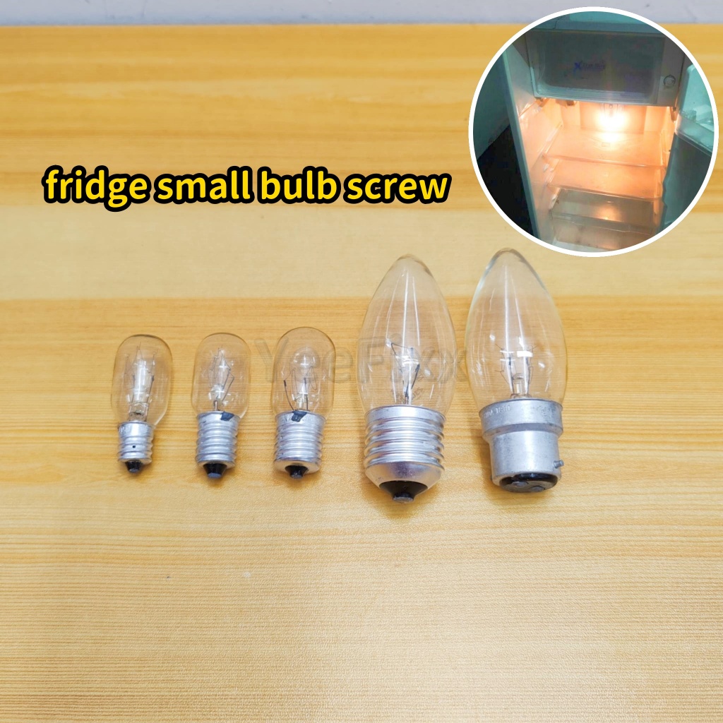 YeeFixx 2pcs small bulb e12 e14 e17 e27 b22 yellow light screw base