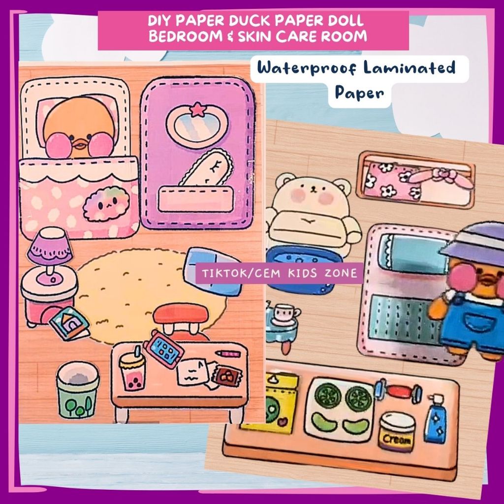 Paper Doll House Paper Duck Paper Doll Paper Duck House Book DIY ...