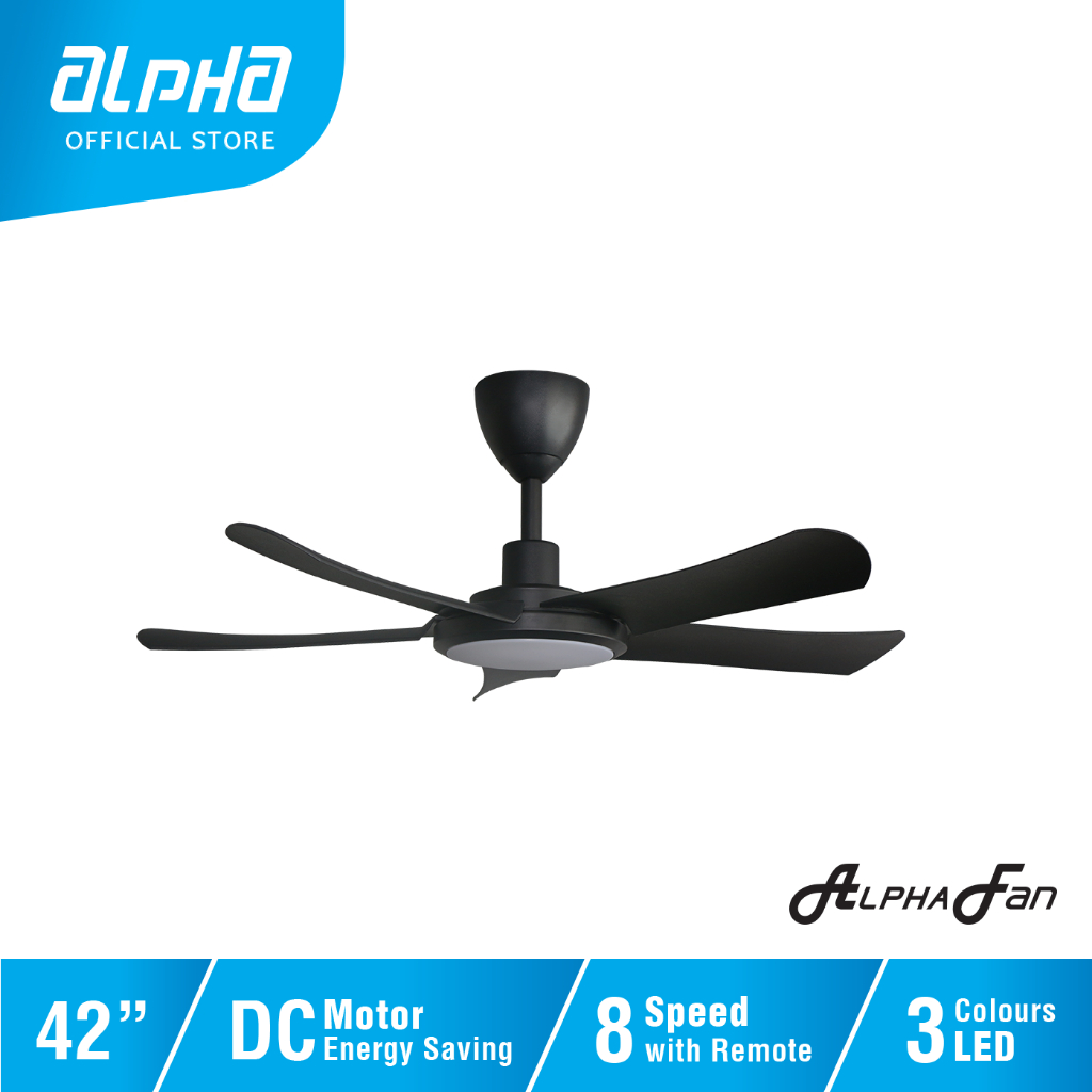 ALPHA AlphaFan - ALLY LED 5B 42 Inch DC Motor Ceiling Fan with 5 Blades ...