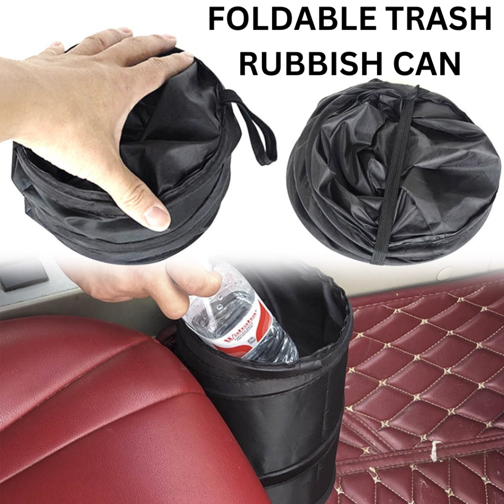 FOLDABLE TRASH RUBBISH CAN Car Mini Portable Dustbin Storage Bucket