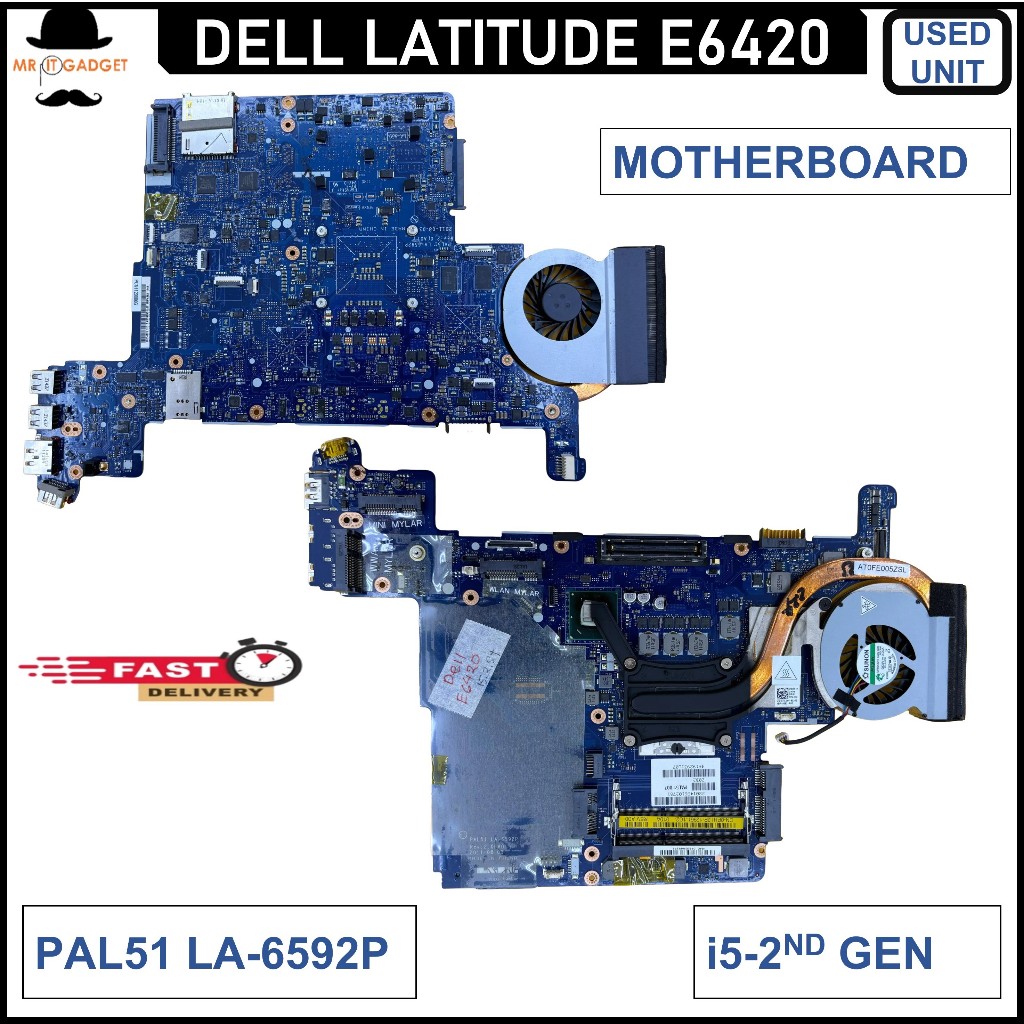 DELL LATITUDE E6420 MOTHERBOARD PAL51 LA-6592 REV;2.0(A01) i5-2nd GEN ...