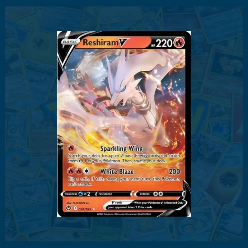 Reshiram V (024/195) - Silver Tempest | Shopee Malaysia