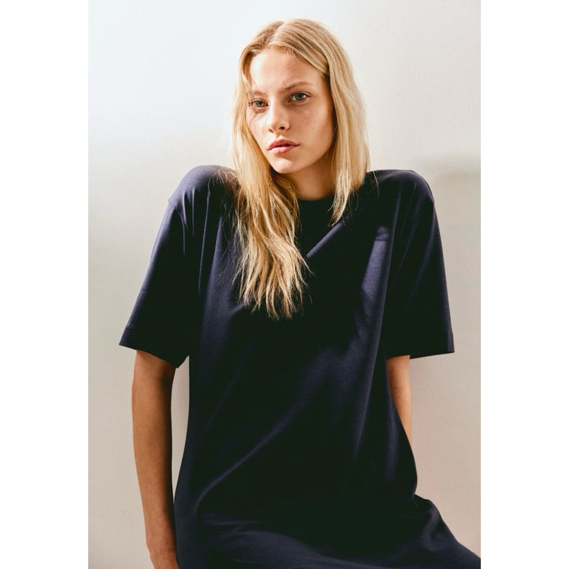 ankle length t shirt dresses Staple T-Shirt Dress in Black Cotton
