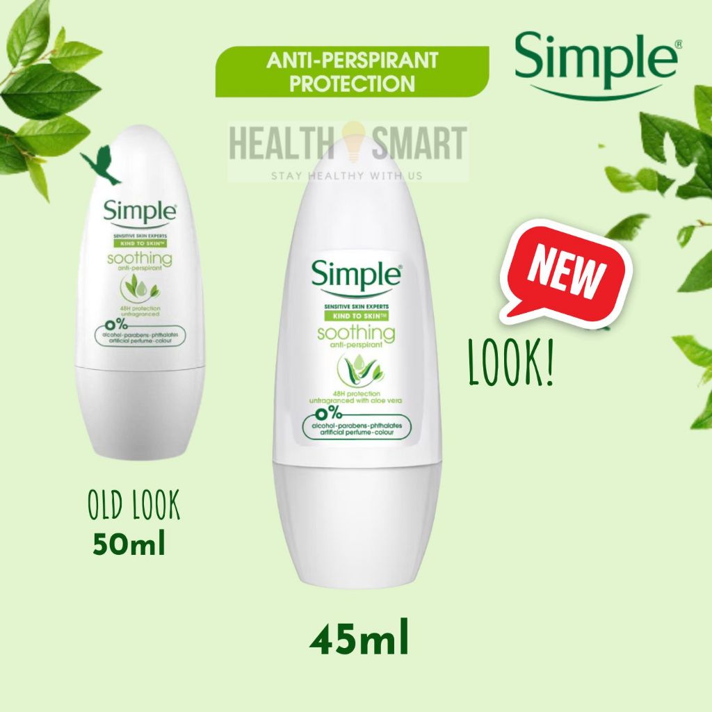 Simple Kind to Skin Soothing Anti-Perspirant 45ml | Shopee Malaysia