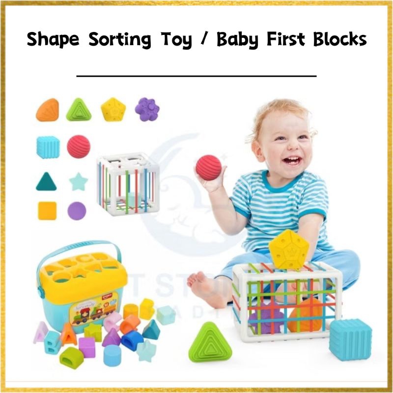 [READY STOCK🇲🇾] Huanger Shape Sorting Toy / Baby First Blocks Baby ...