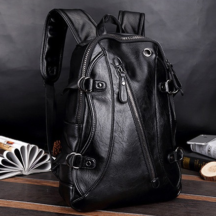 beautiful mens leather backpack Men's Luxury Brown Leather Backpack