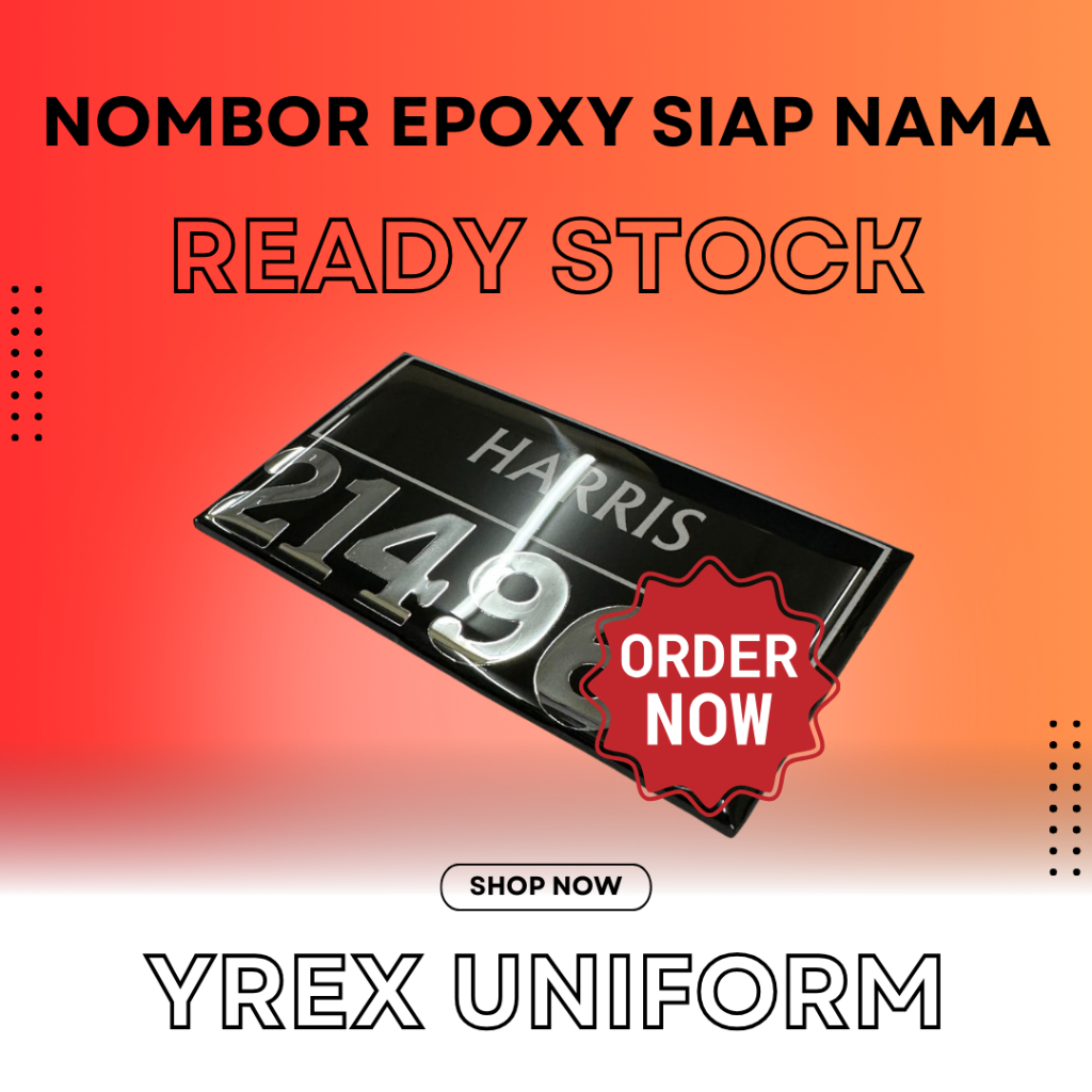 Nombor sekali name tag (Jenis Epoxy) (1 papan) [EPOXY KILAT]-Custom ...