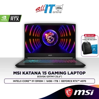 MSI Katana 15 B13VGK-1297MY 15.6" FHD 144Hz Gaming Laptop (Intel® Core™ i9-13900H |16GB | 1TB SSD | GeForce RTX™ 4070)