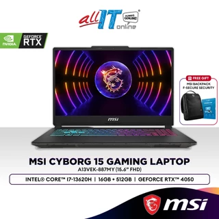 MSI Cyborg 15 A13VEK-887MY 15.6" FHD 144Hz Gaming Laptop (Intel® Core™ i7-13620H | 16GB | 512GB SSD | GeForce RTX™ 4050)
