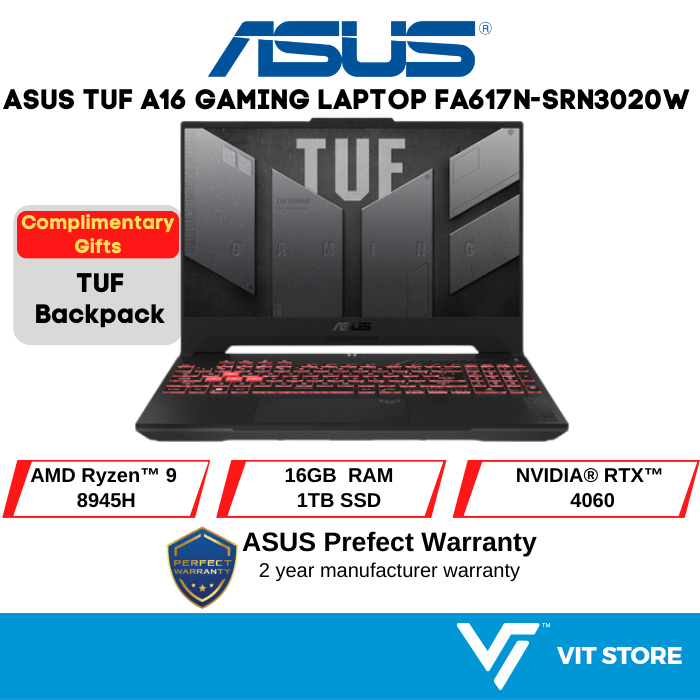 ASUS Laptop - TUF GAMING A15 FA507U-VLP096W (JAEGER GRAY) (R9-8945H ...