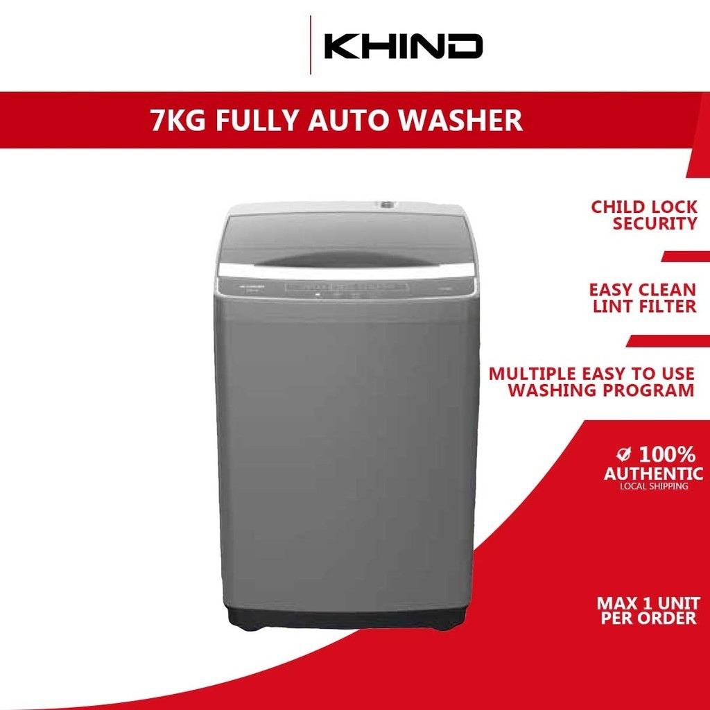 [FAST SHIPPING] Khind WM70A 7KG Fully Auto Washing Machine Top Load ...