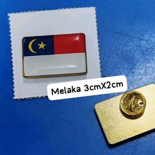 Flag Malacca with Collar Pin Bendera Melaka with Pin (3cm x 2cm ...