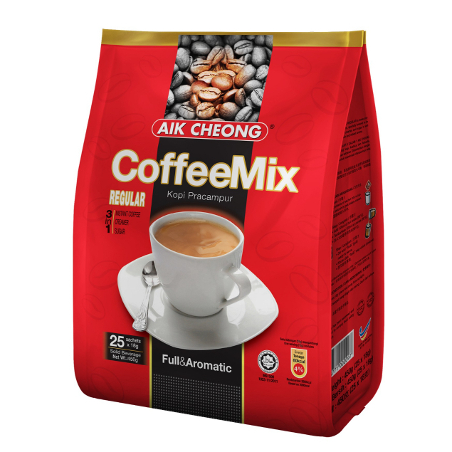 Aik Cheong 3 In 1 Coffee Mix Kopi Regular / Rich 3in1 Cofeemix Instant ...