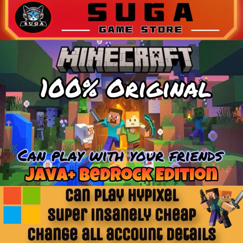 [PLAY NOW] Minecraft Java+Bedrock Edition PC WIN10/11 CHEAPEST 100% ...
