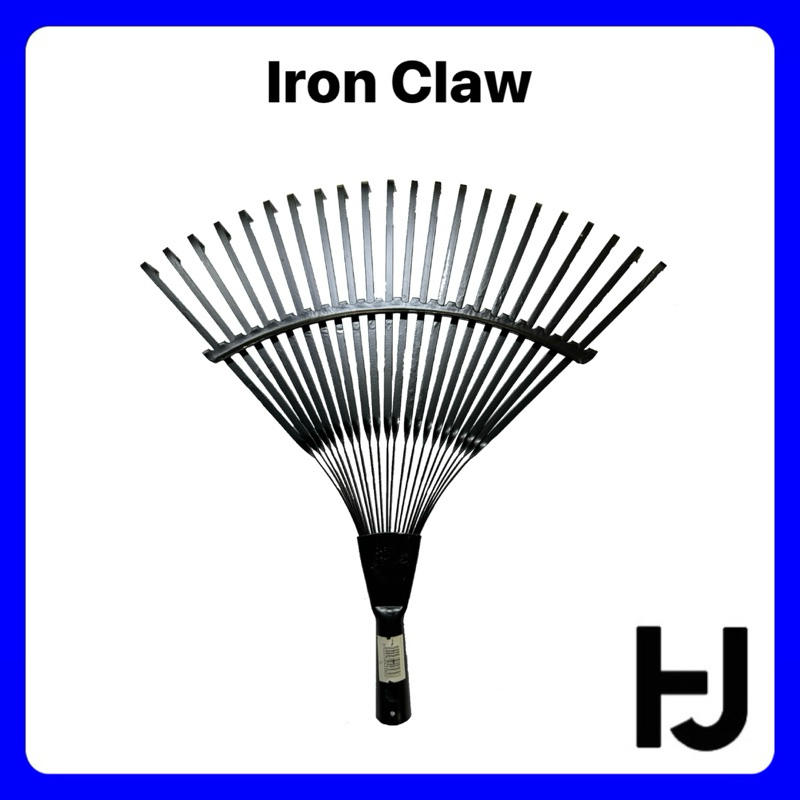 BLACK GARDENING IRON RAKE CRAWLER CLAW CAKAR BESI TAMAN HITAM SWEEPING ...