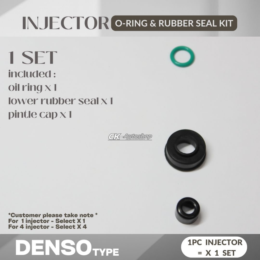 TOYOTA 1NZ 1AZ 2AZ PERODUA K3VE 3SZ ( Injector Oil Ring Rubber Seal kit ...