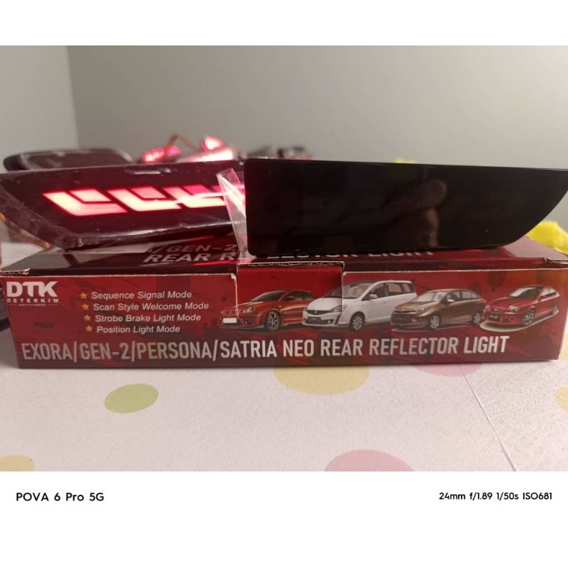 Dynamic Led Rear Bumper Reflector With Signal Running proton gen 2 ...