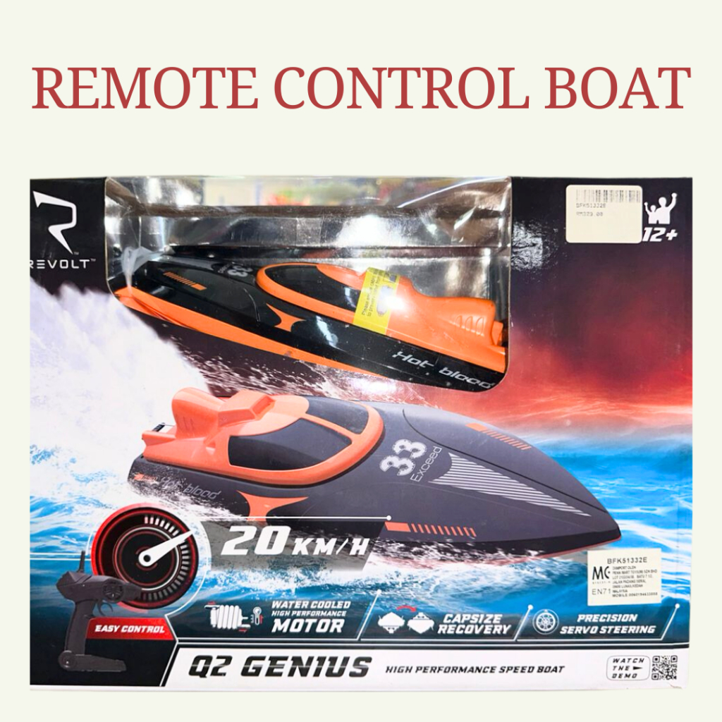 REMOTE CONTROL BOAT Q2 GENIUS HIGH PERFOMANCE SPEED BOAT 20KM/H ...