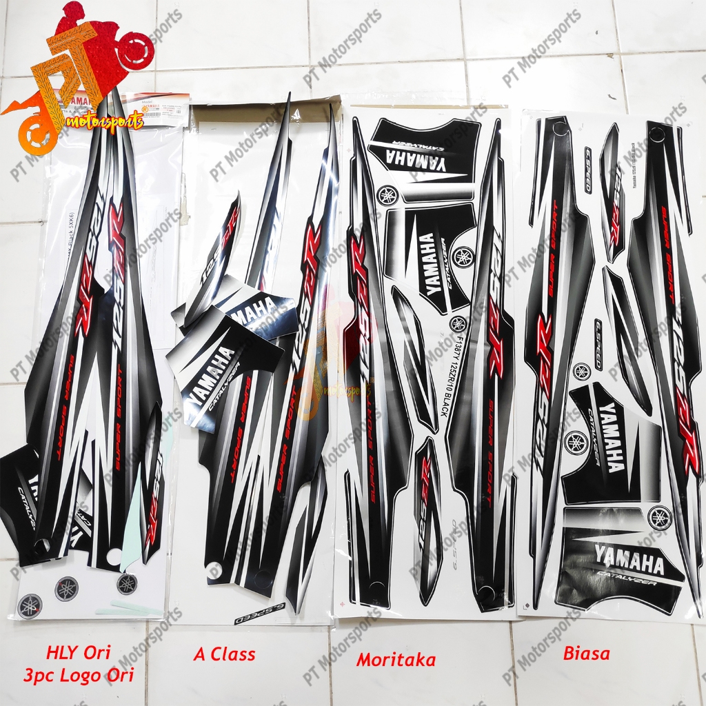 Yamaha 125ZR 125Z Sticker Skala Hitam Body Stripe Skala Hitam Black 100 ...