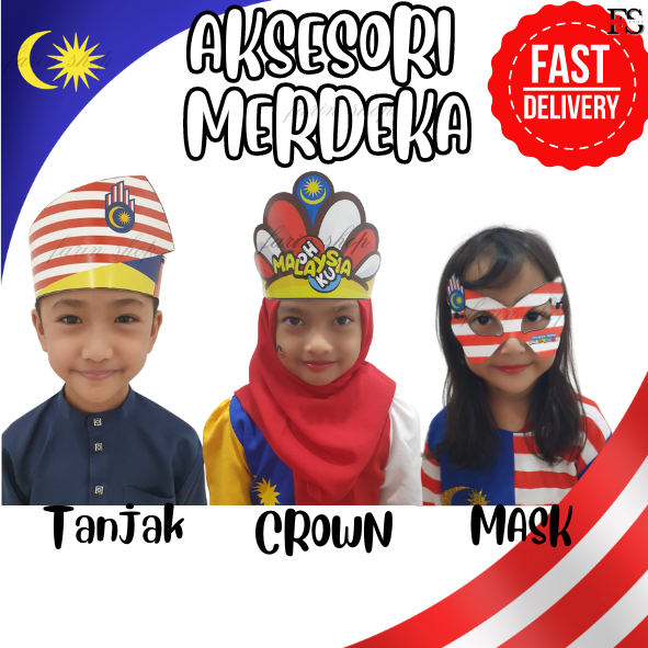 Aksesori merdeka ️Tanjak Merdeka ️crown ️mask ️ Saiz kanak- kanak ...