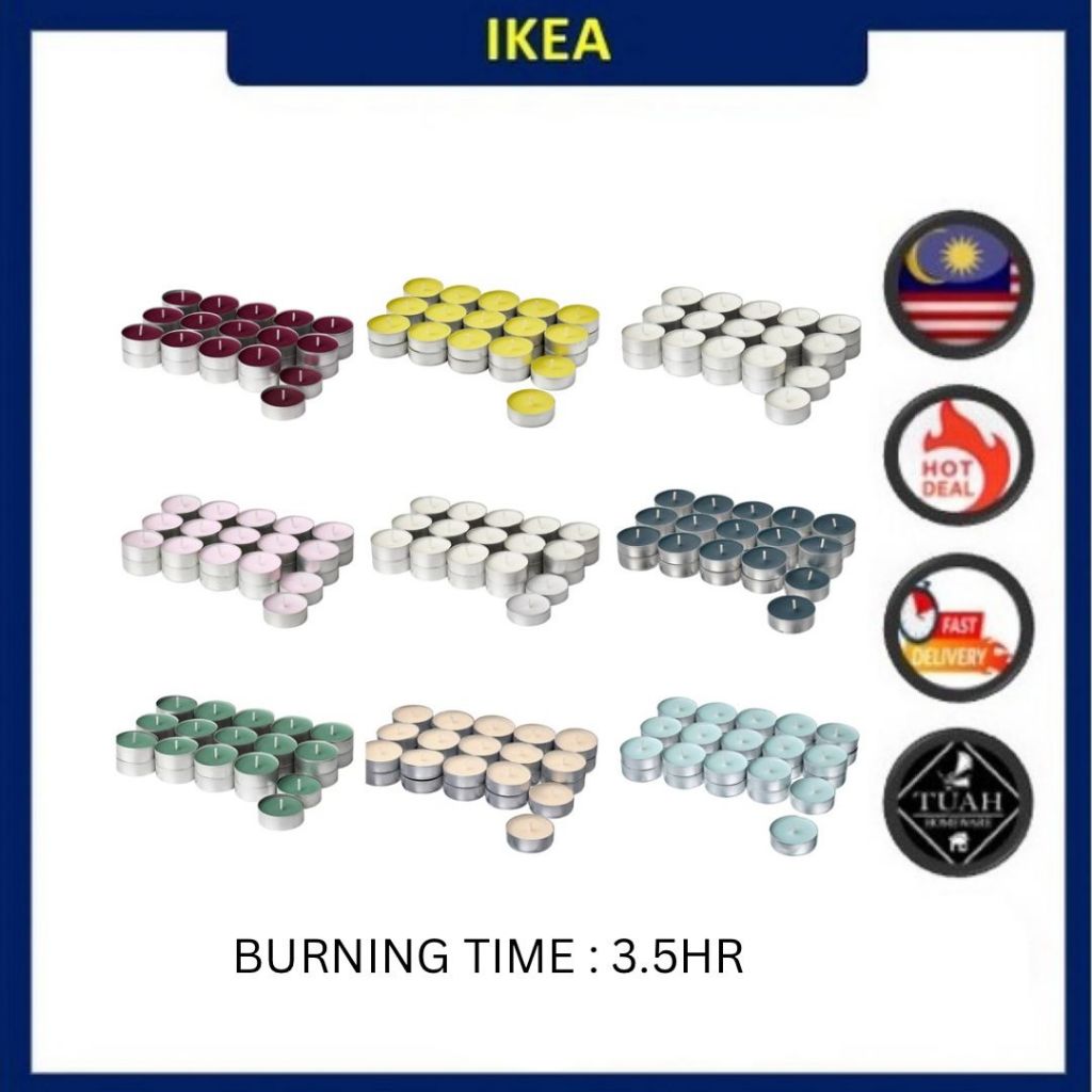 IKEA Scented Tealight (30 Pieces) | Shopee Malaysia